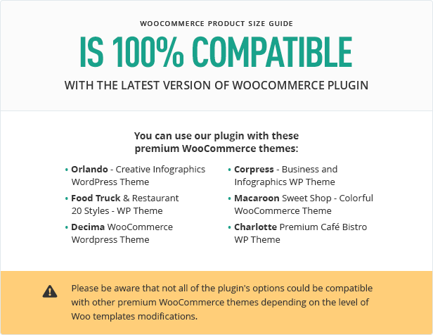 Size guide compatibility